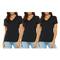 Women's Loose Fitting Short Sleeve V-Neck Tee (3-Pack)